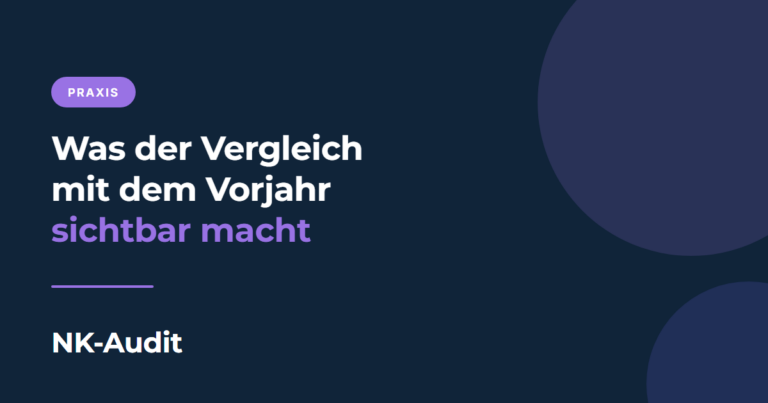 Was der Vergleich mit dem Vorjahr sichtbar macht, NK-Audit Blog