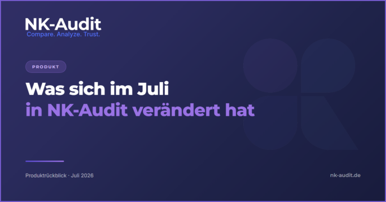 Was sich im Juli in NK-Audit verändert hat – Produktrückblick Juli 2026