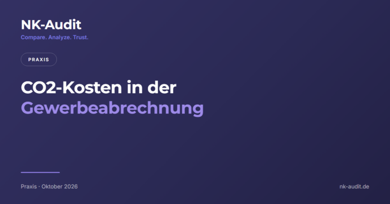CO2-Kosten in der Gewerbeabrechnung, Blogbeitrag von NK-Audit