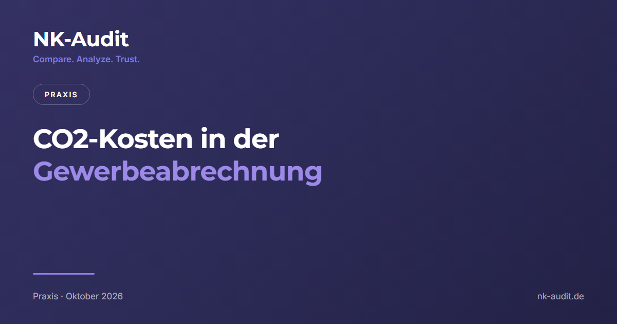 CO2-Kosten in der Gewerbeabrechnung, Blogbeitrag von NK-Audit