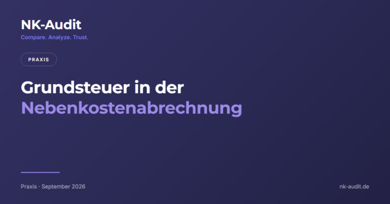 Grundsteuer in der Nebenkostenabrechnung, Blogbeitrag von NK-Audit