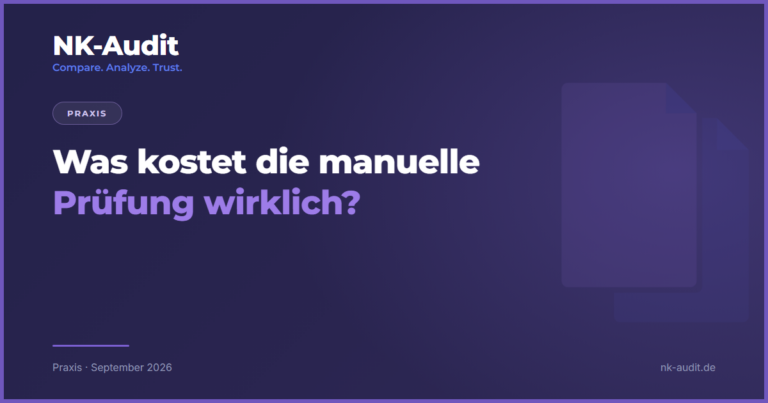 Was kostet die manuelle Pruefung wirklich, NK-Audit Blog